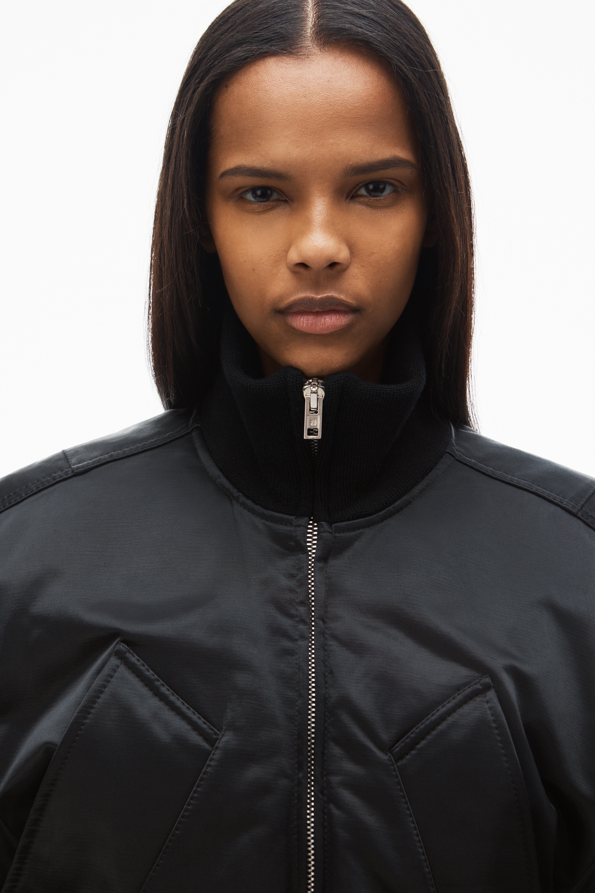 bomber jacket in sateen - 5
