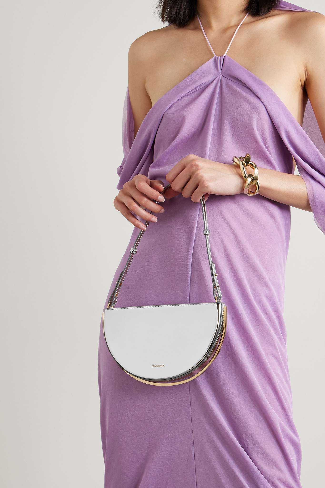 Purist mirrored-leather shoulder bag - 6