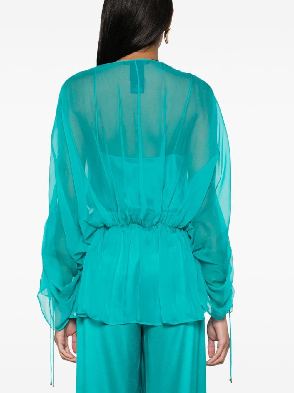 georgette silk blouse - 4