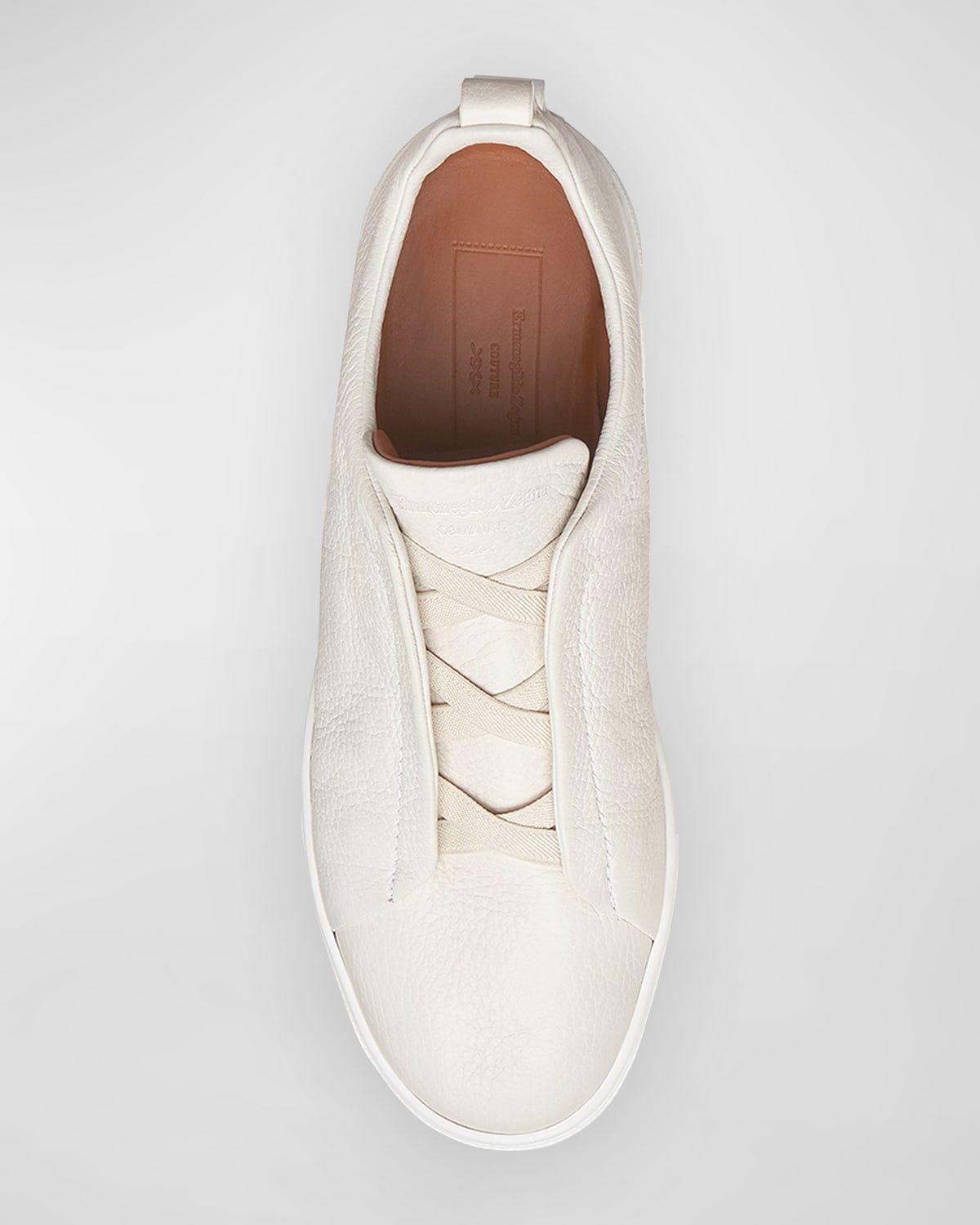 Men's Triple Stitch Deerskin Leather Sneakers - 6