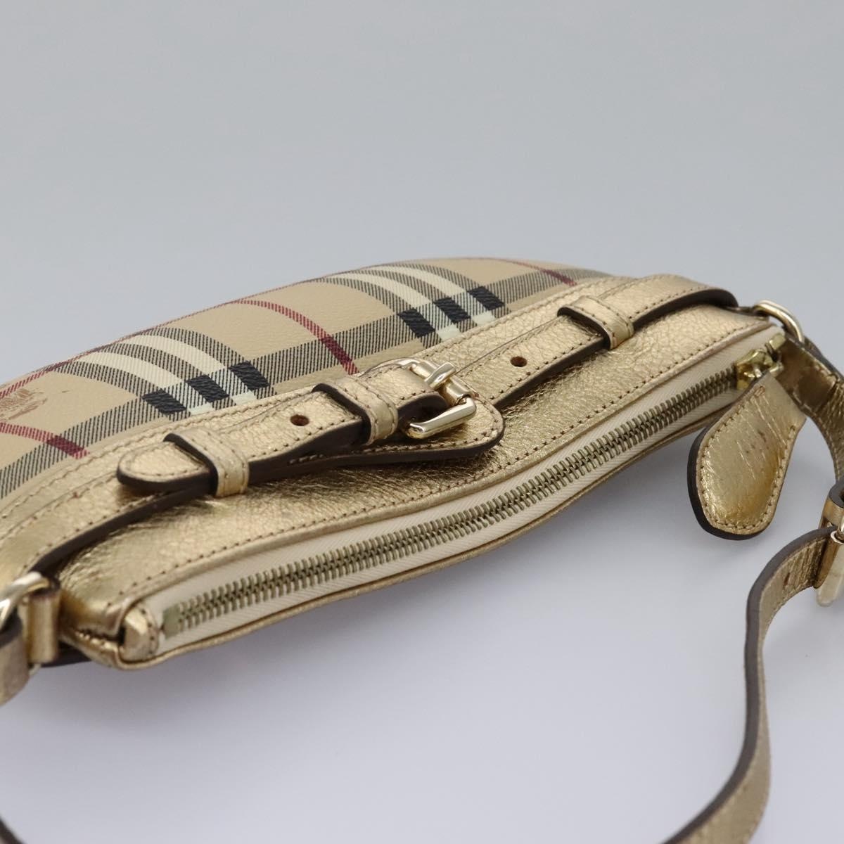Burberry Nova Check Shoulder Bag Pvc Beige Gold - 6