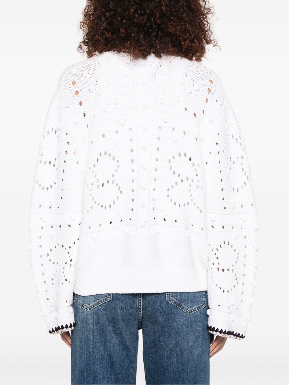 contrast-trim cardigan - 4