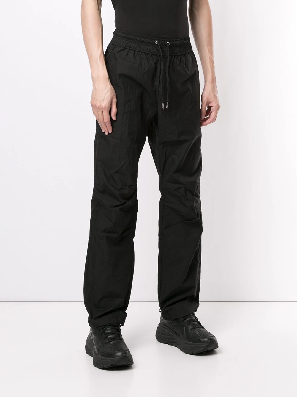 crinkled drawstring trousers - 3