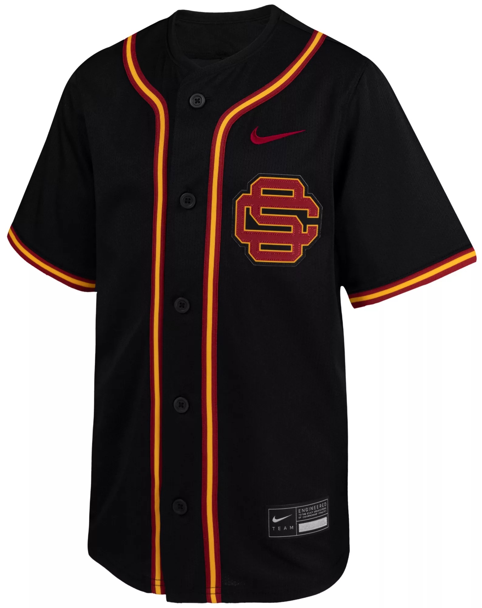 Nike Youth USC Trojans Black Replica Baseball Jersey - 1