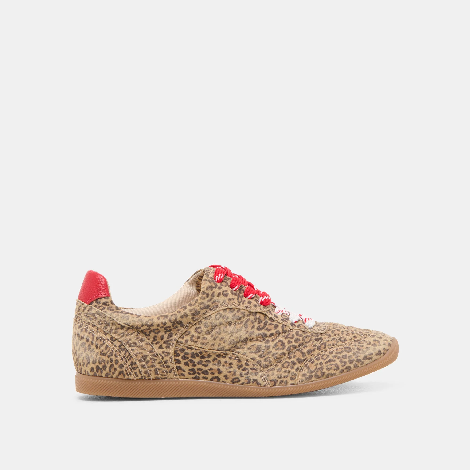 LAINI SNEAKERS TAN LEOPARD PRINTED SUEDE - 1