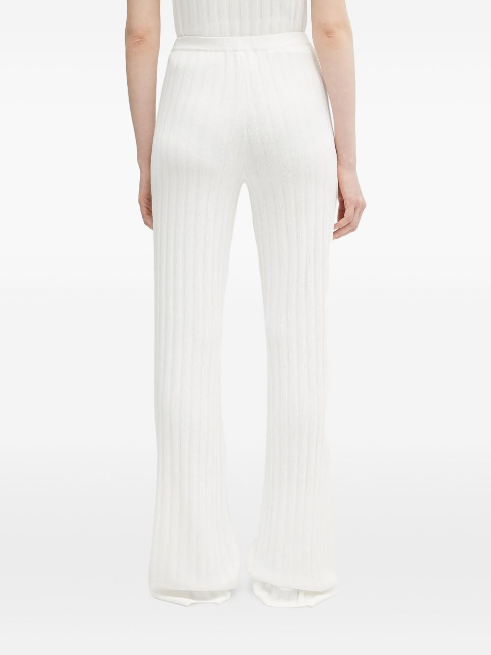 ribbed knit trousers - 4