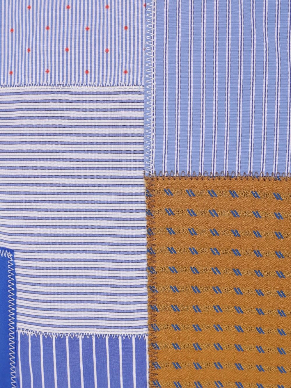 patchwork poplin shirt - 5
