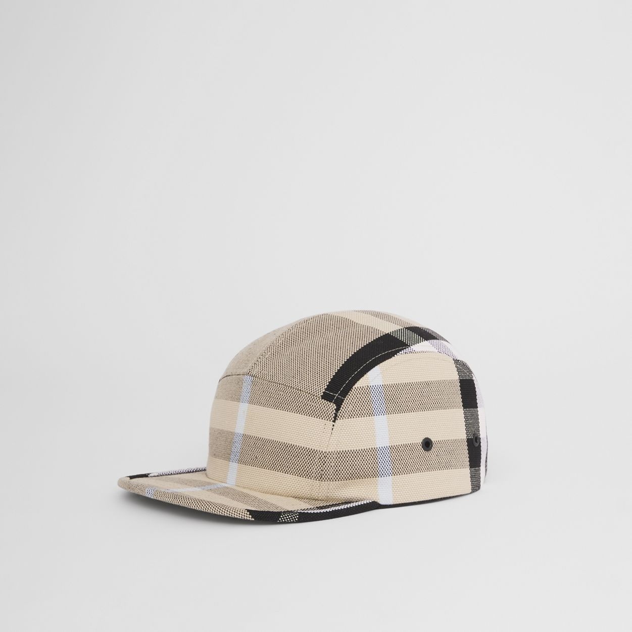 Check Cotton Canvas Jacquard Cap - 6
