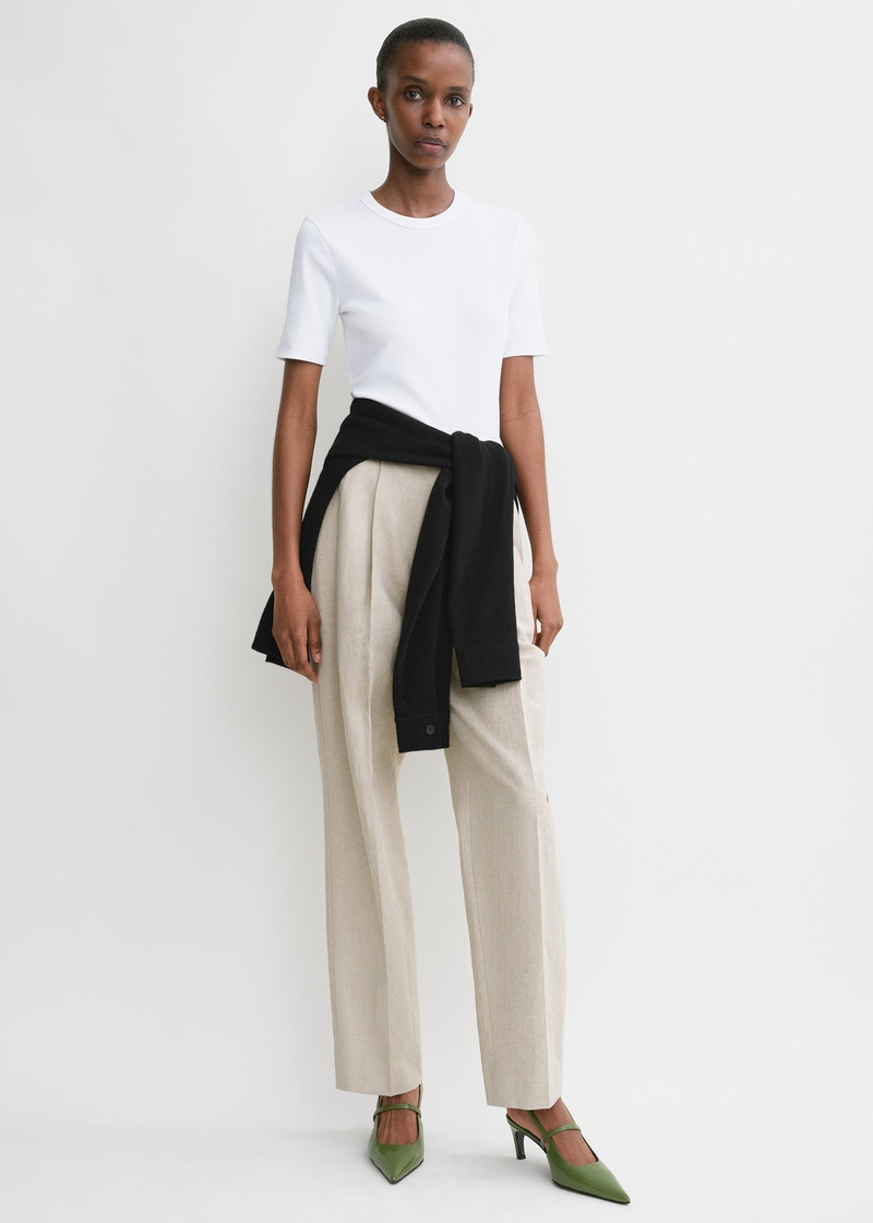 Totême Classic rib tee white outlook