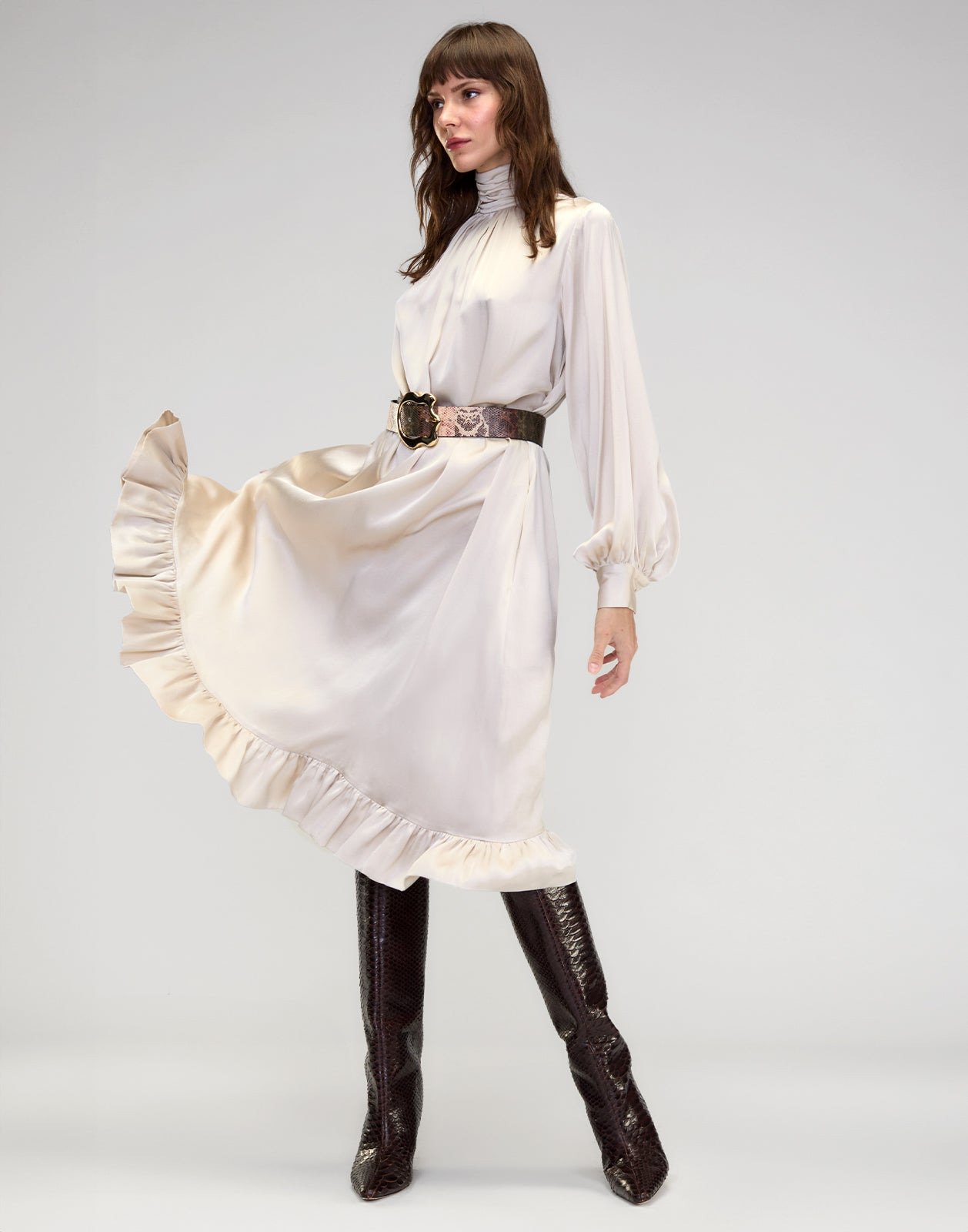 Monroe Silk Charmeuse Dress - 8