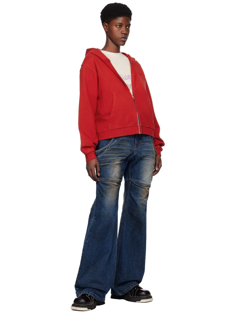 We11done Red Zip Hoodie outlook