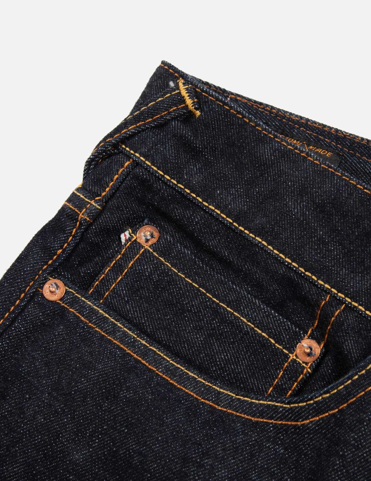DOUBLE DAICOCK PRINT CARROT FIT SELVEDGE DENIM JEANS #2017 - 9