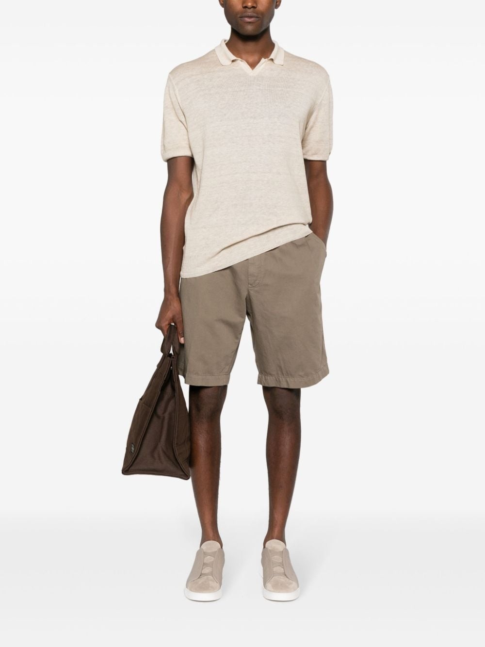cotton-blend chino shorts - 2