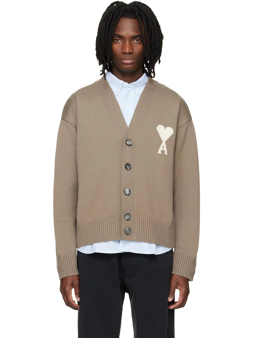 Beige Wool Ami de Coeur Cardigan - 1