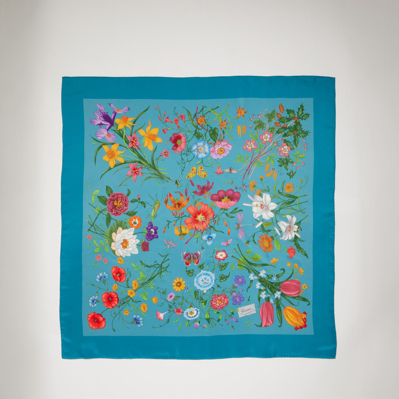 Printed silk twill carré - 1