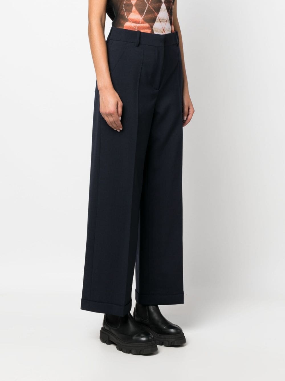 flared cropped trousers - 3