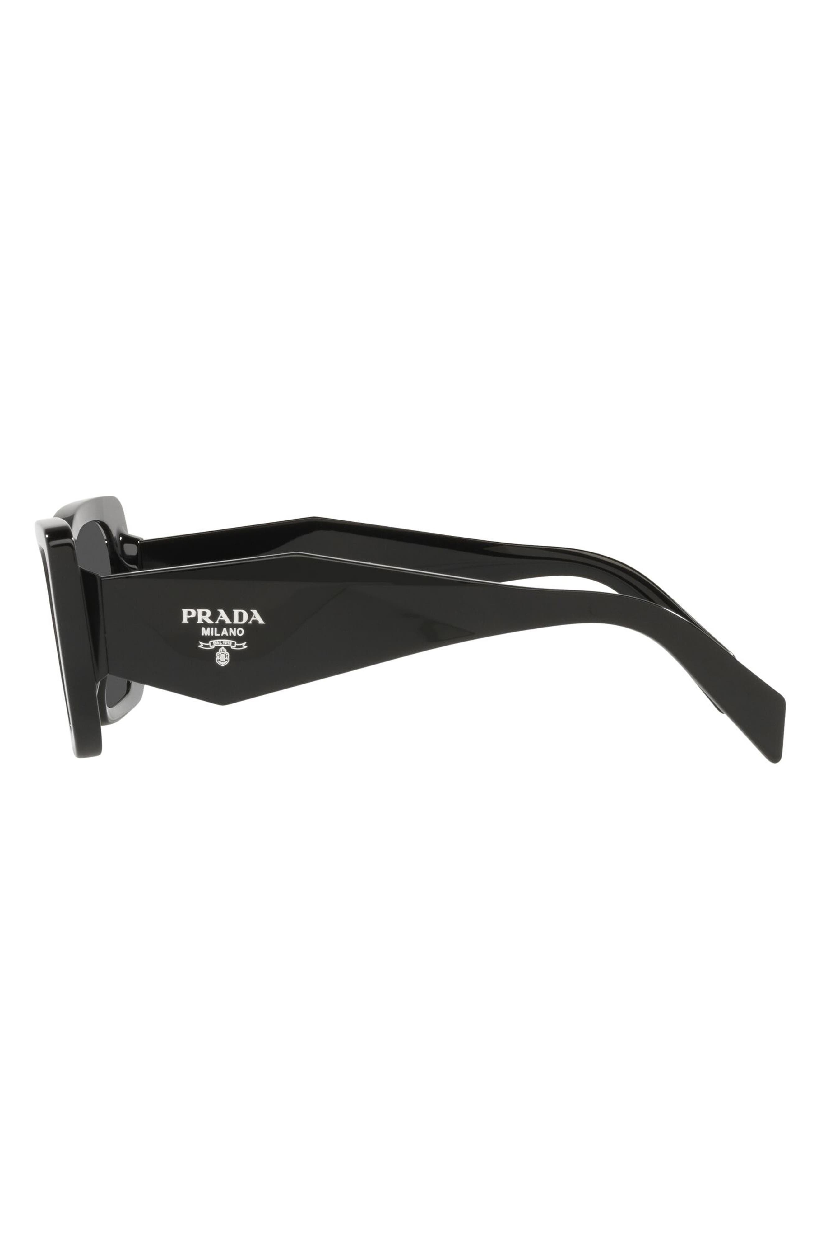 Prada 51mm Square Sunglasses in Black/Dark Grey at Nordstrom - 2