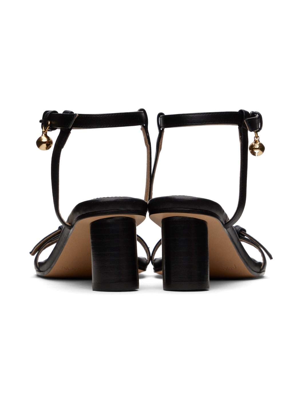 Black Kitten Paw Heeled Sandals - 2