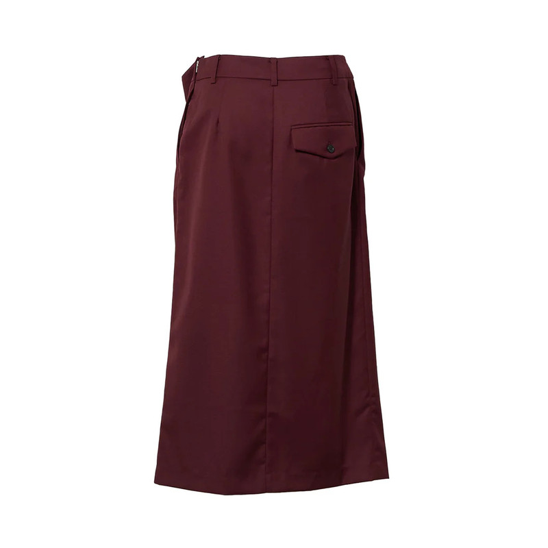 pushBUTTON Wine Kangaroo Midi Skirt outlook