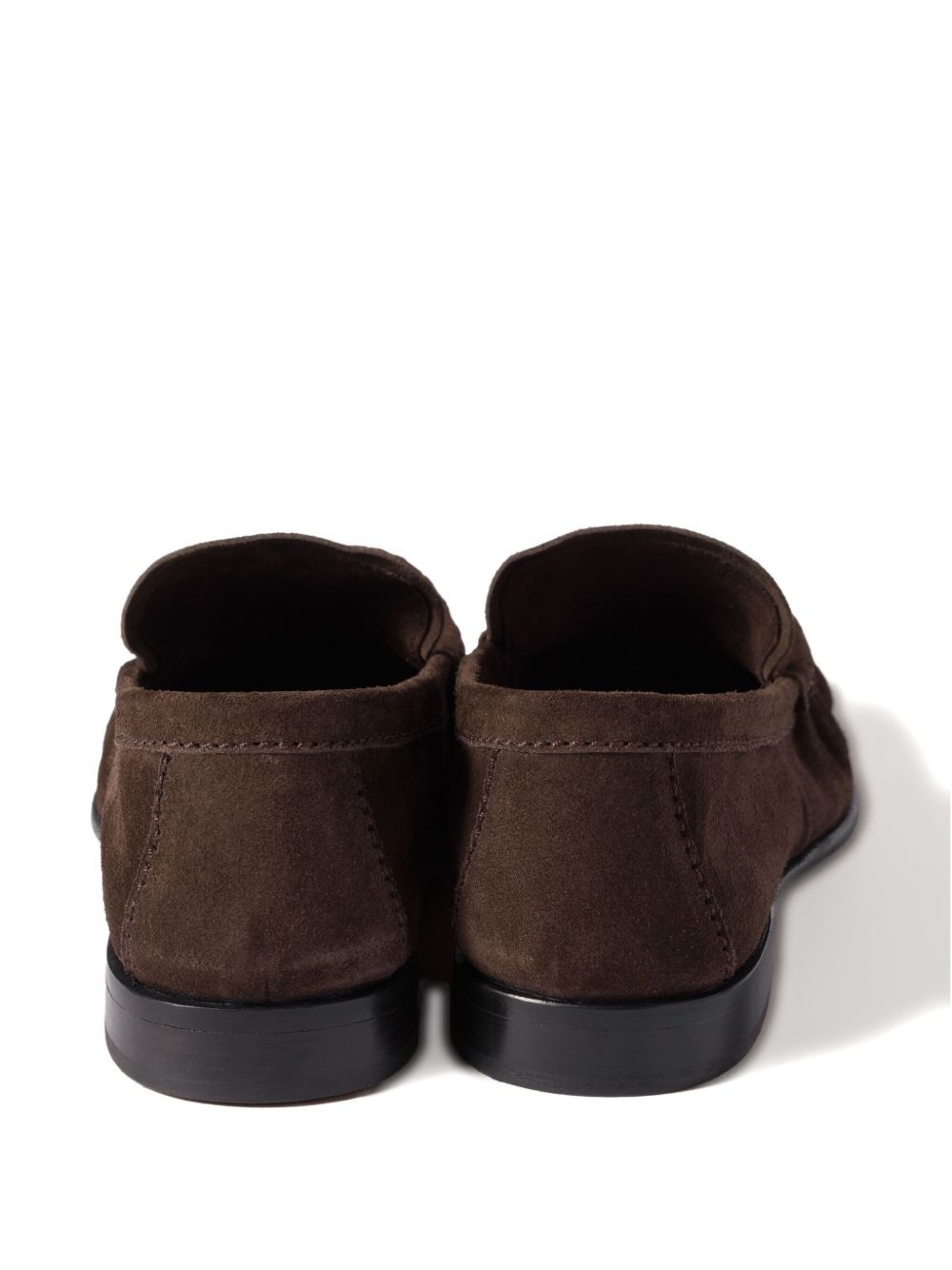 logo-print suede loafers - 3