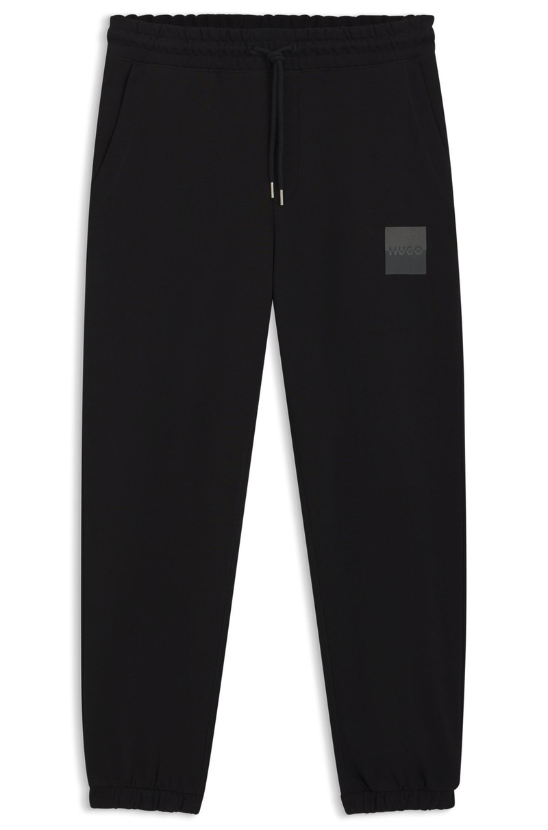 COTTON-TERRY TRACKSUIT BOTTOMS WITH SPLIT LOGO 1