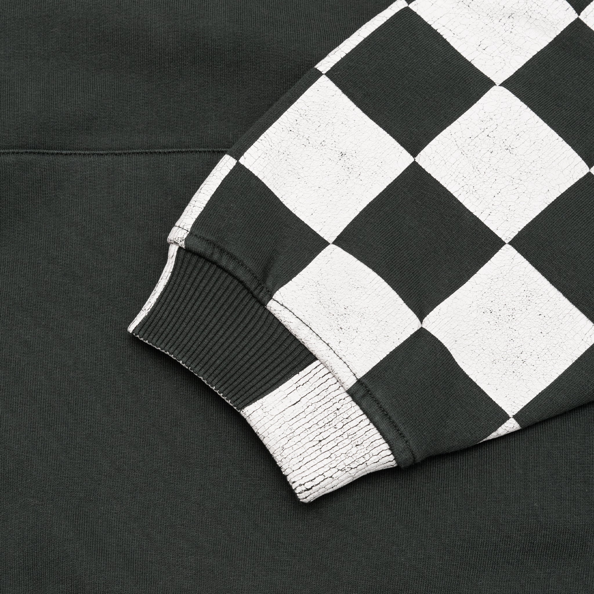 VENICE CHECKER SLEEVE KNIT HOODIE - 5