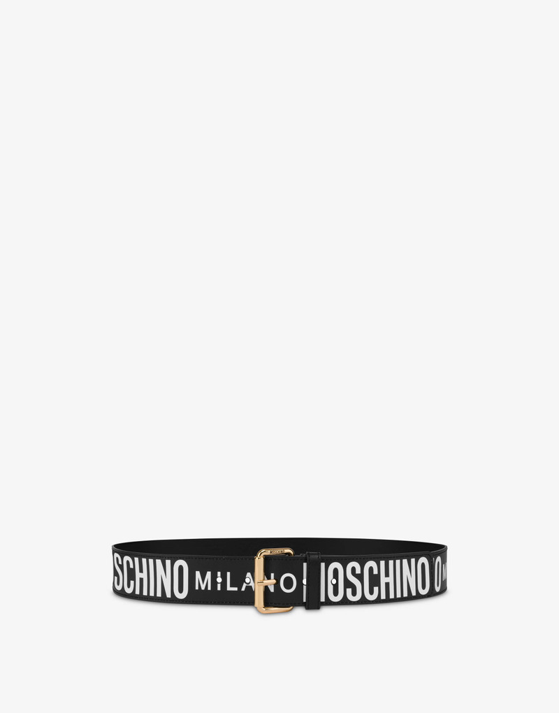 CALFSKIN BELT WITH LOGO 1