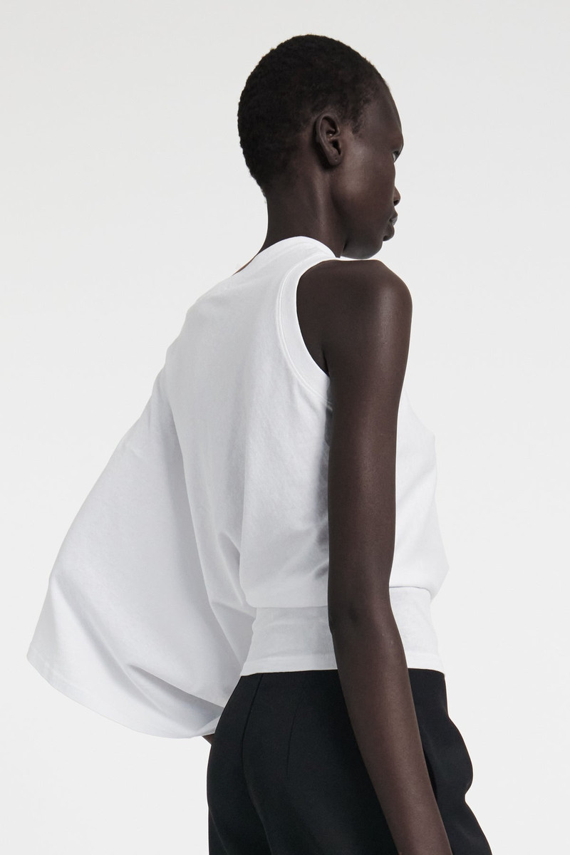 ASYMMETRIC ONE-SLEEVE T-SHIRT WHITE 7