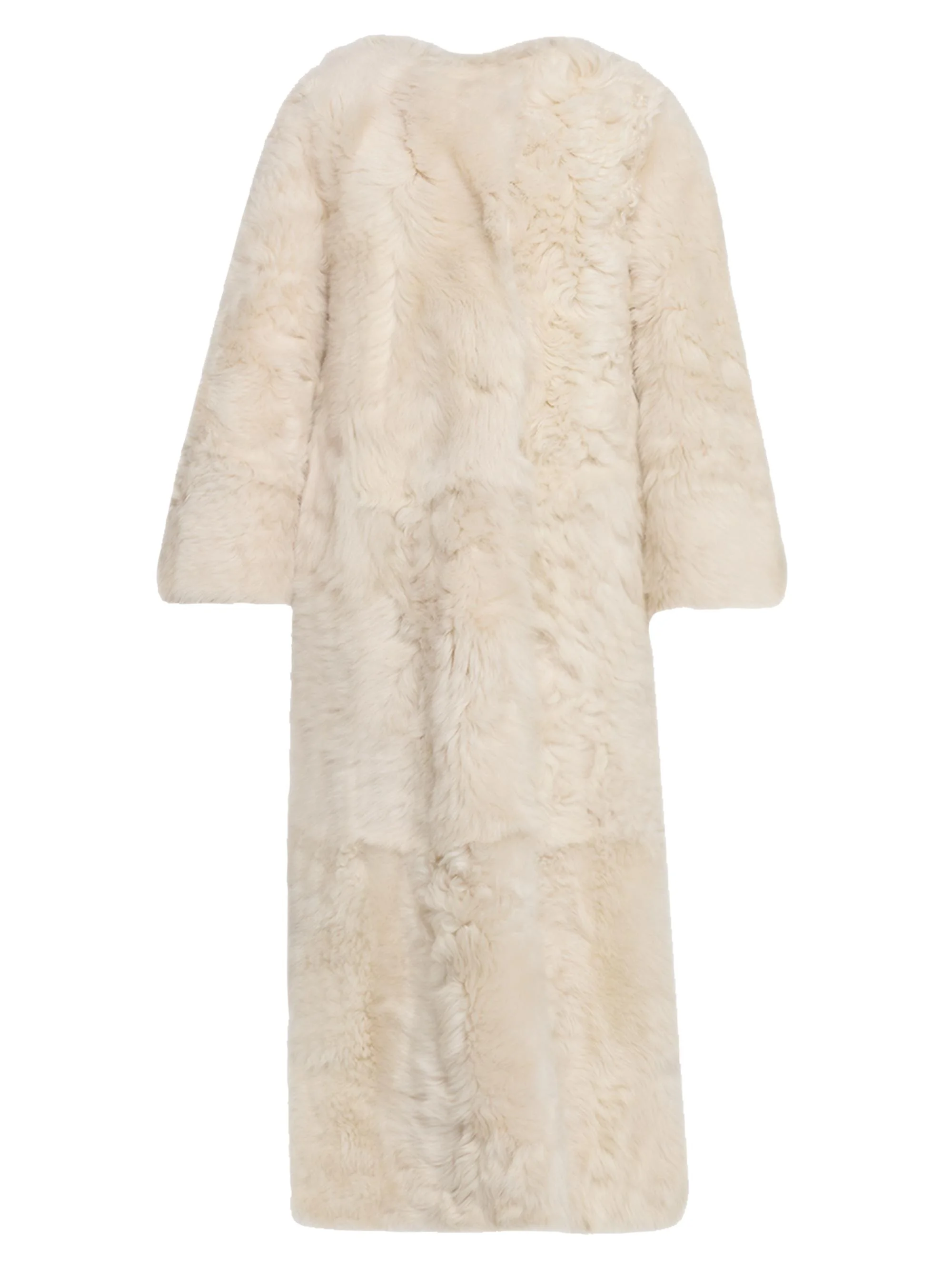 Women's Reversible Shearling Coat - Meringue - 1