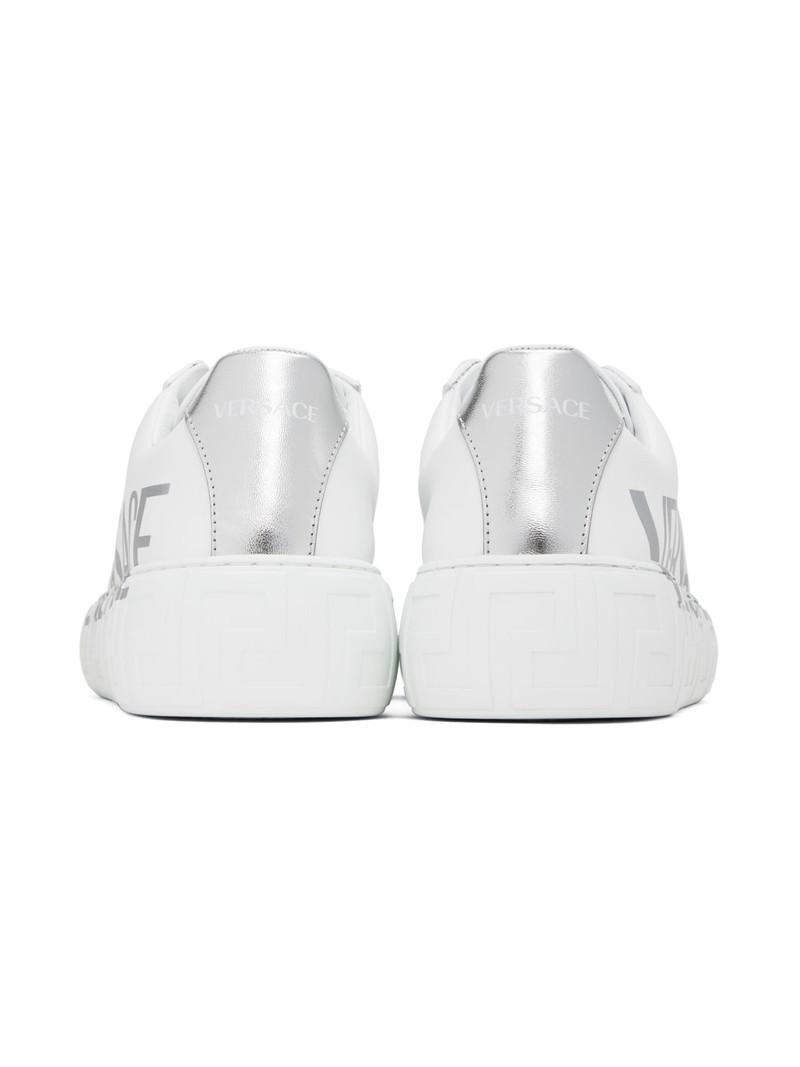 White & Silver Greca Sneakers 2