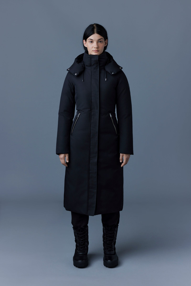 MACKAGE KELSIE Long twill down coat with hood for ladies outlook