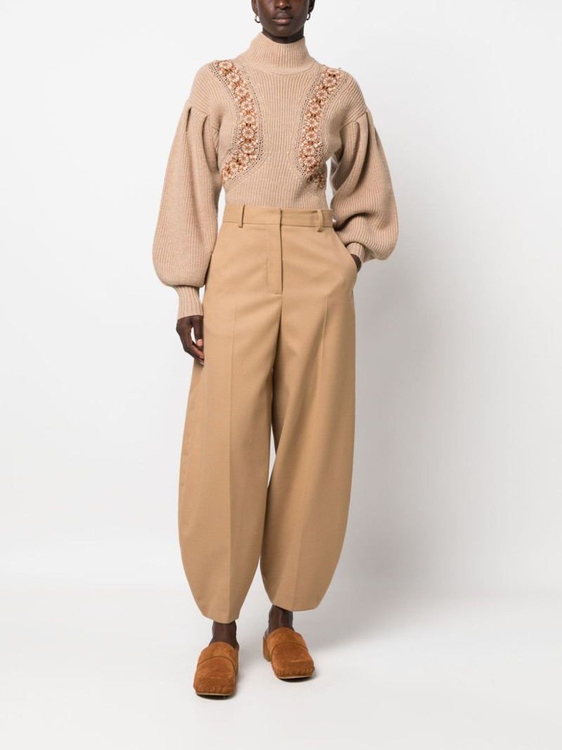ULLA JOHNSON crochet-detail merino jumper outlook