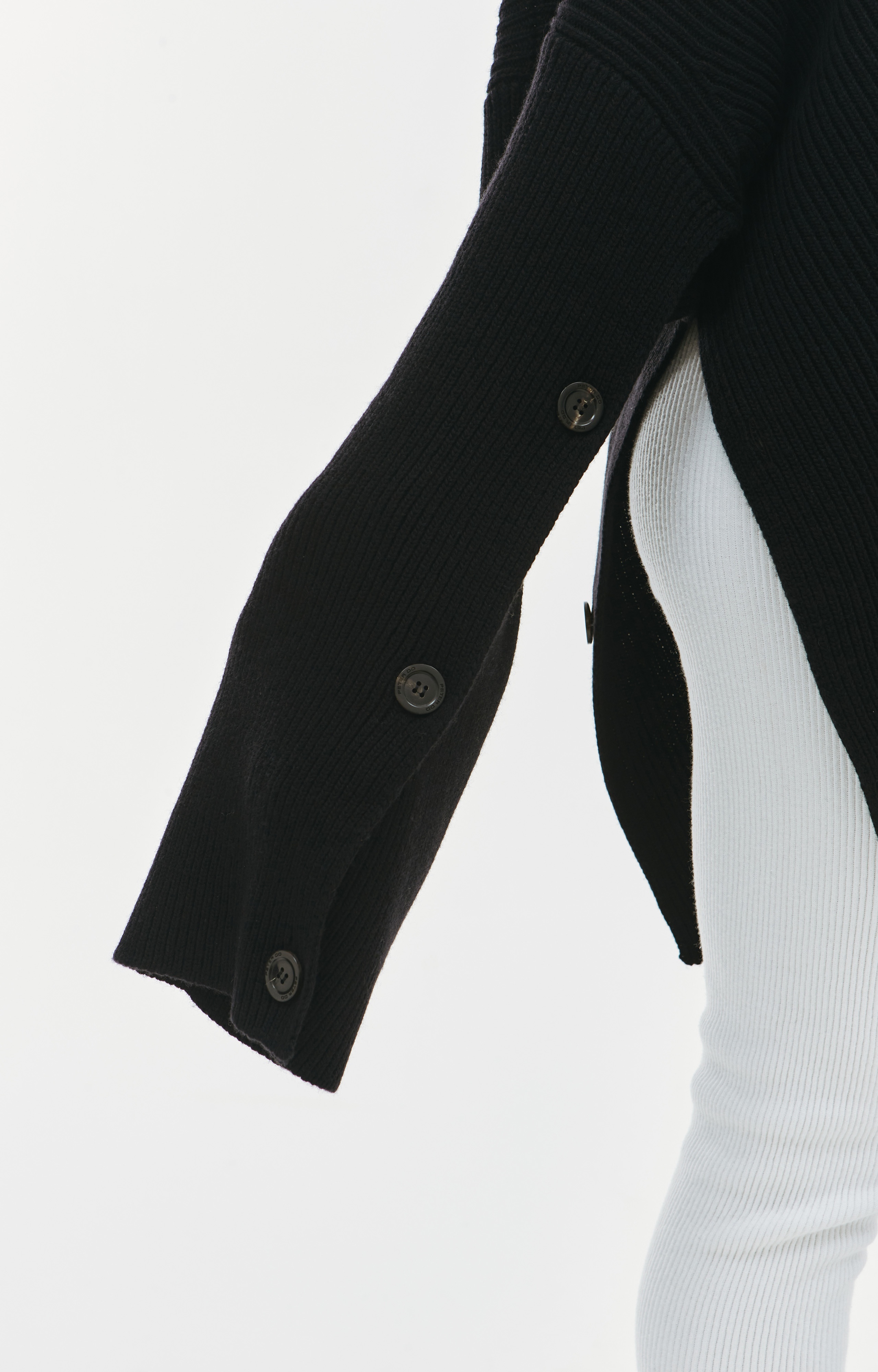 RIBBED KNIT CAPE SWEATER - 6