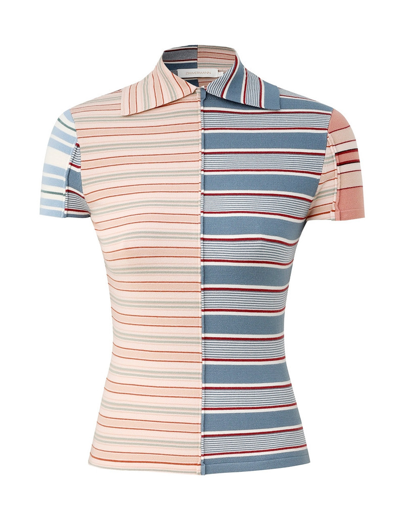REBELLION SPLICED STRIPE POLO 1