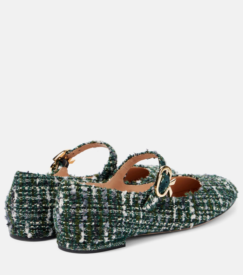 Gianvito Rossi Mary Ribbon bouclé Mary Jane flats outlook