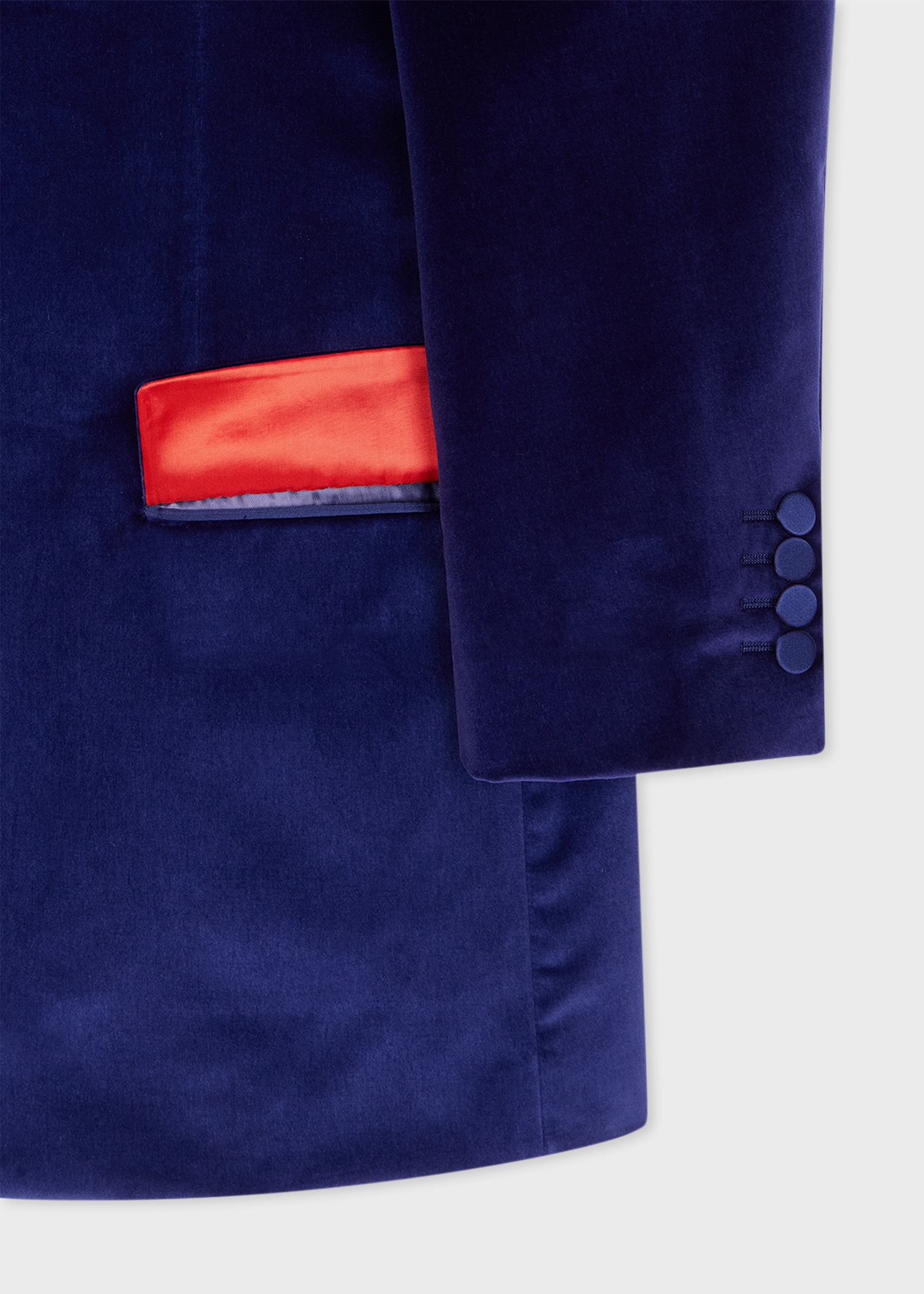 The Soho - Tailored-Fit Indigo Velvet Evening Blazer - 3
