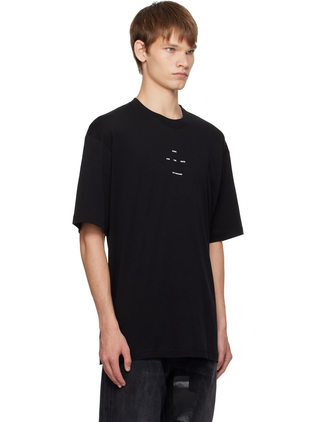 Black Jersey Lama Oversized T-shirt - 2
