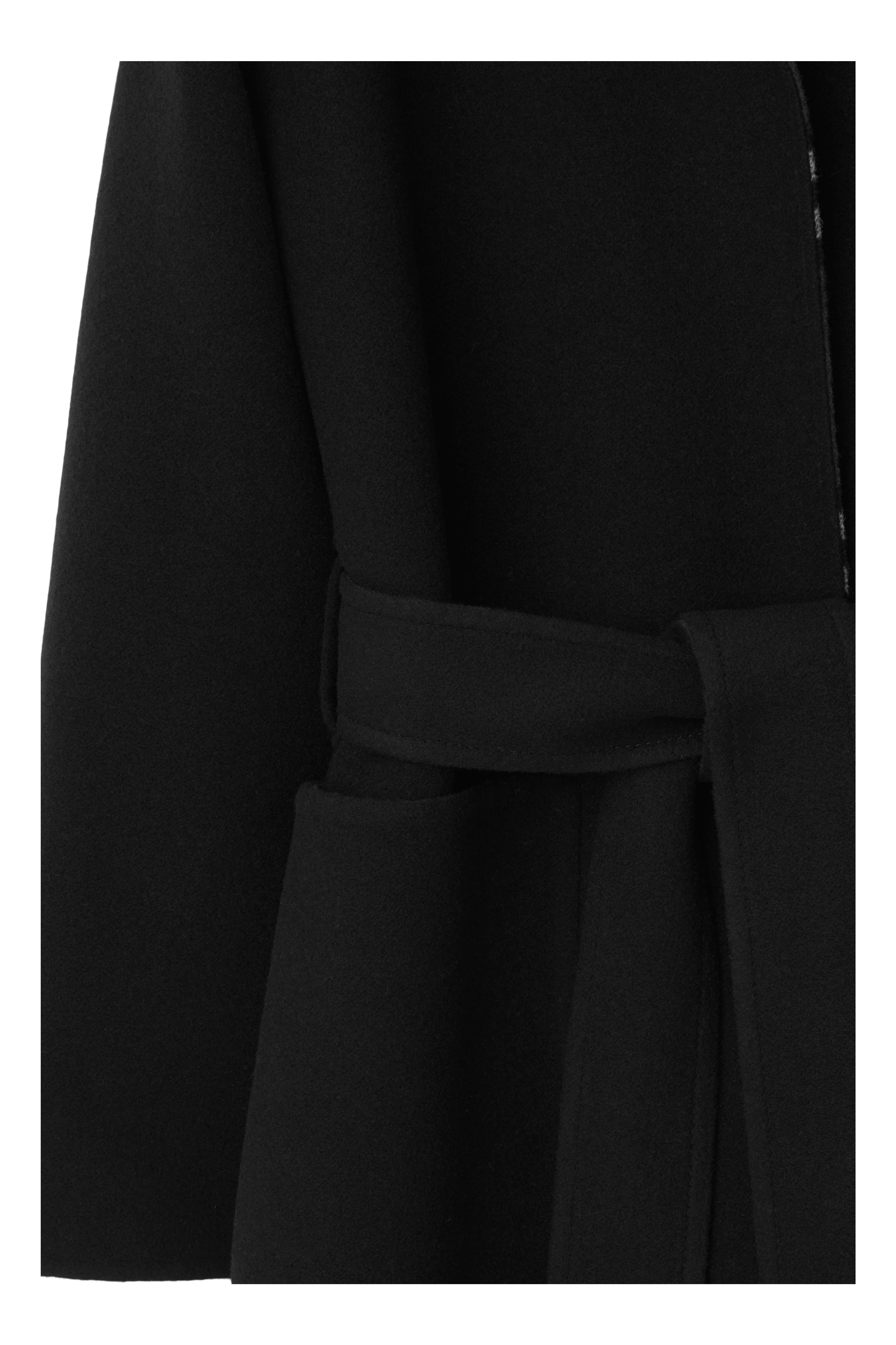 burberry Mid-length Reversible Check Wool Car Coat in Black at Nordstrom - 7
