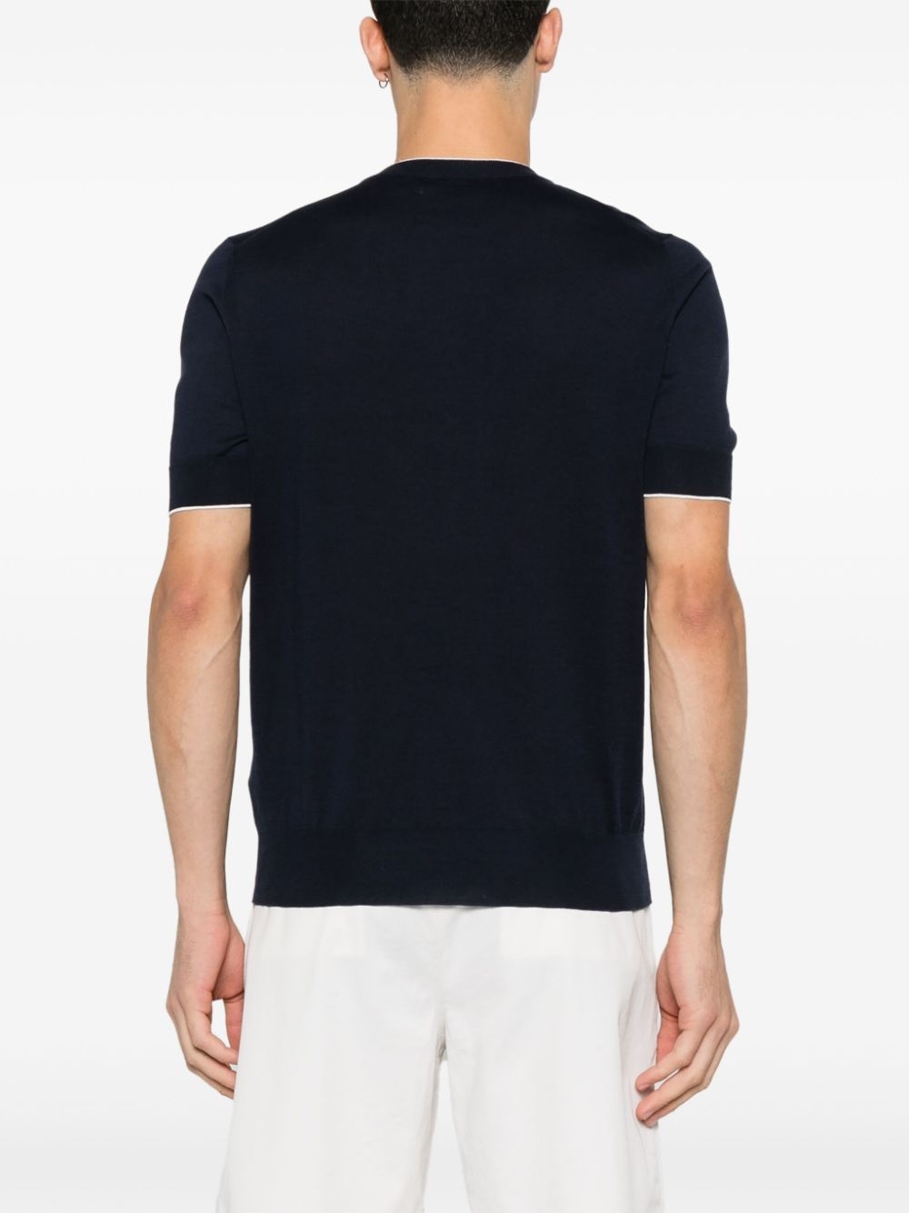 contrast-trim T-shirt - 3