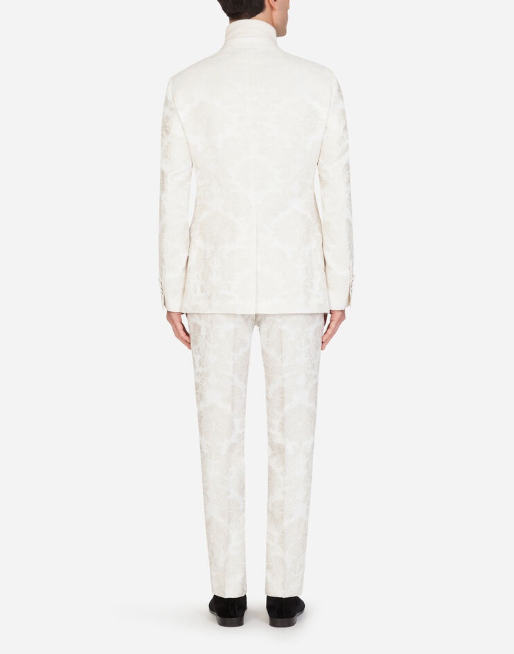 Floral jacquard Martini-fit suit - 3