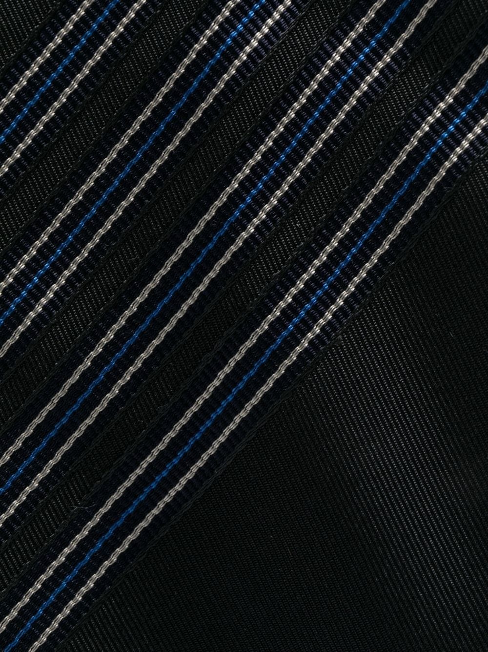 grosgrain-detail silk tie - 2