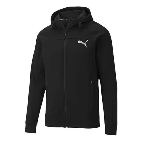 PUMA Evostripe logo Zipper Hooded Jacket Black 582725-01 - 1