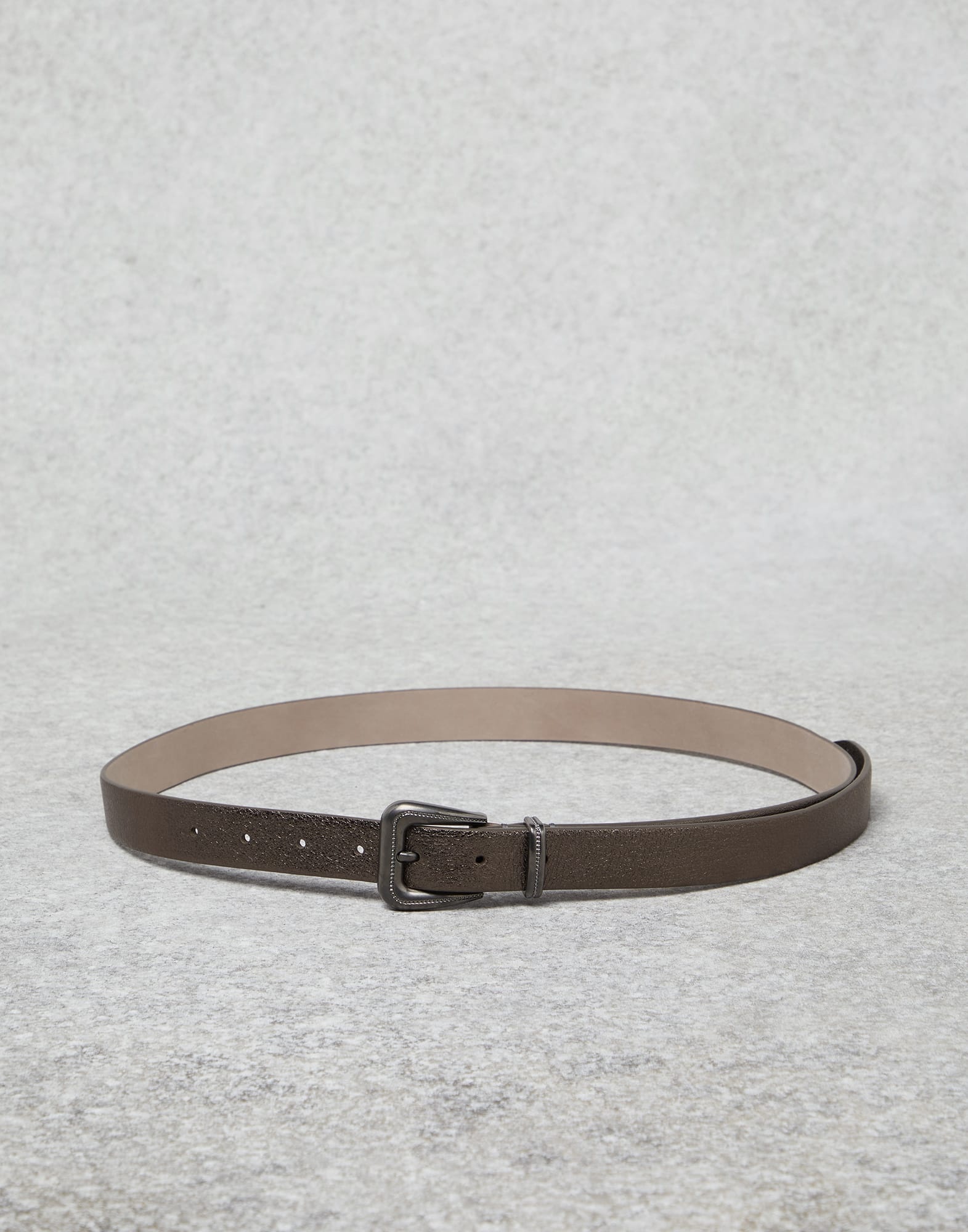 Lamé leather belt - 1