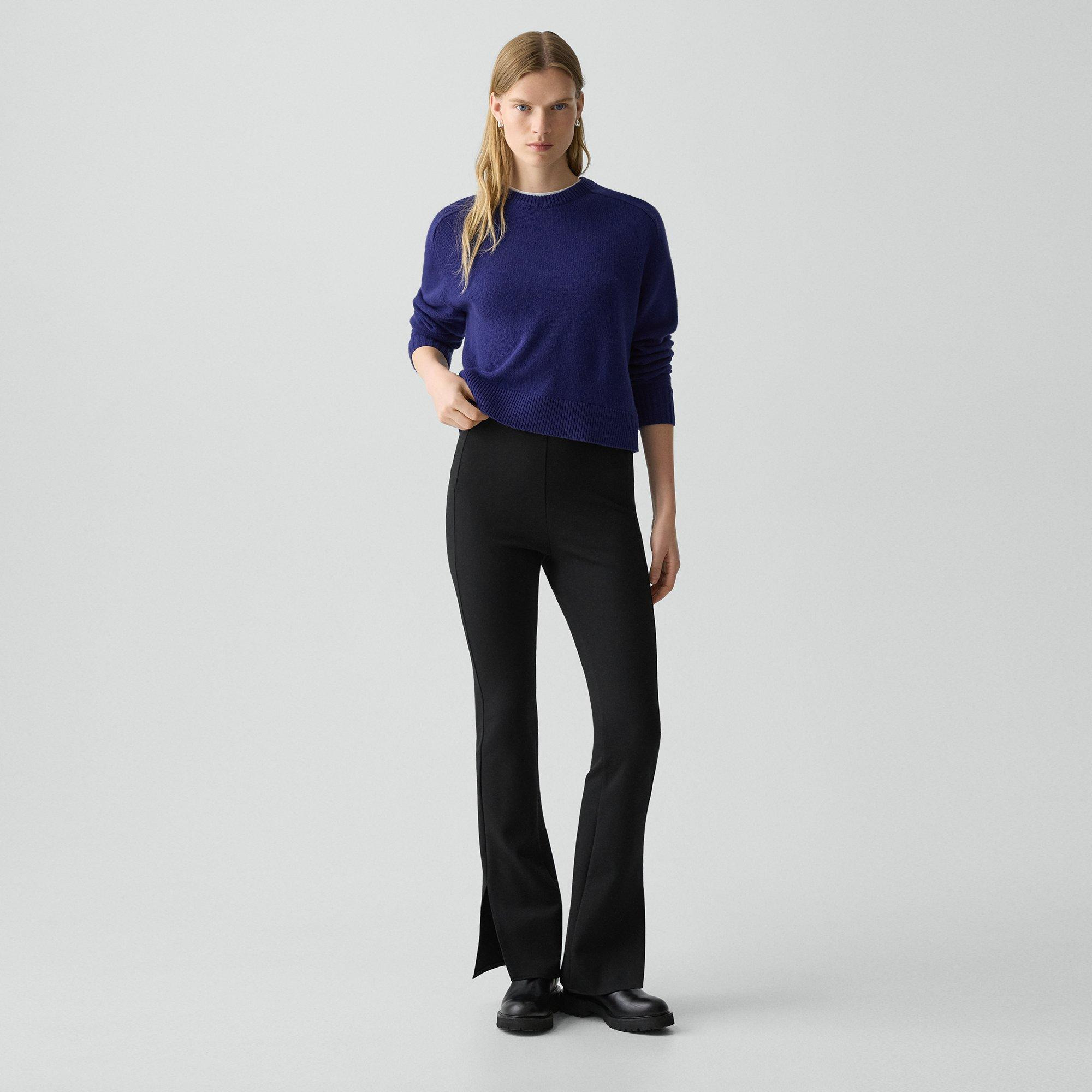 Flared Slit Legging in Motion Ponte - 2