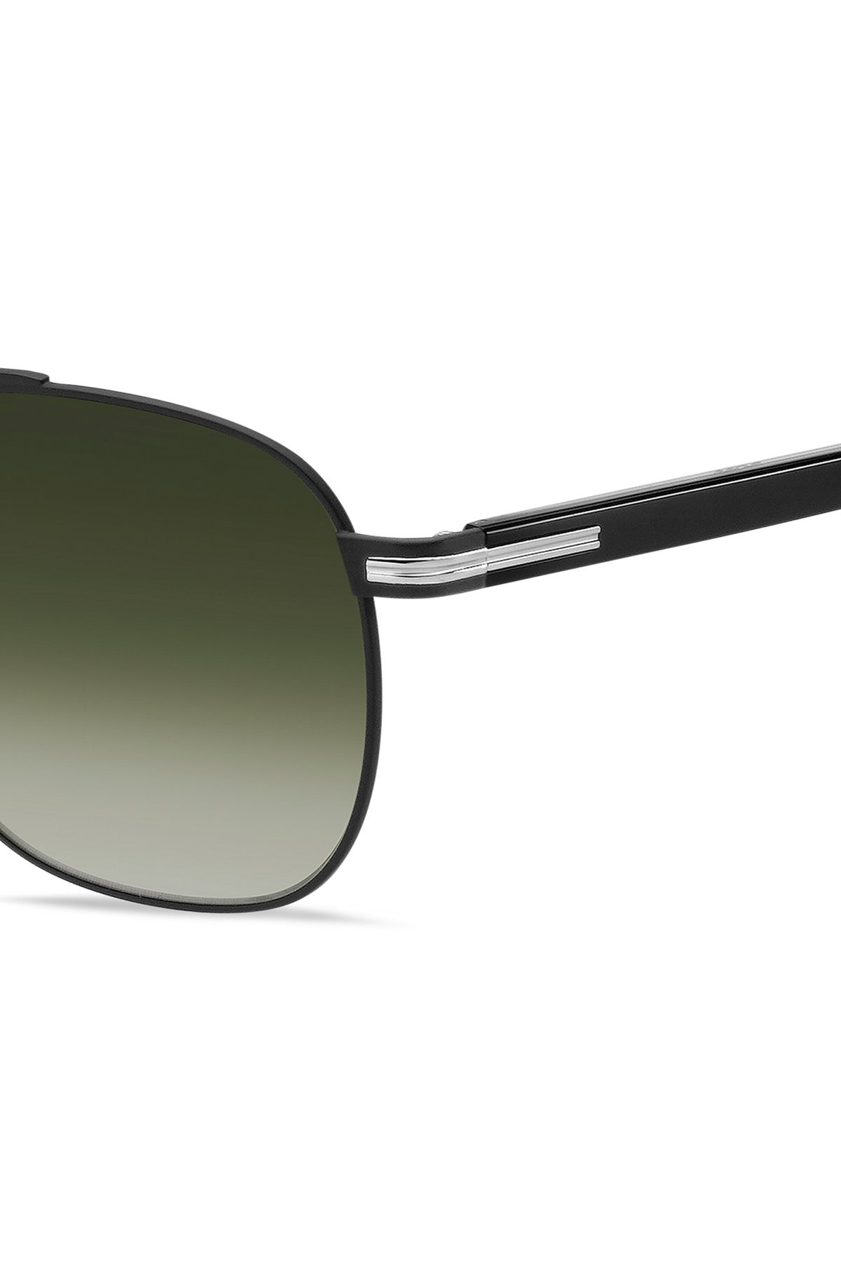 DOUBLE-BRIDGE SUNGLASSES IN BLACK STEEL - 2