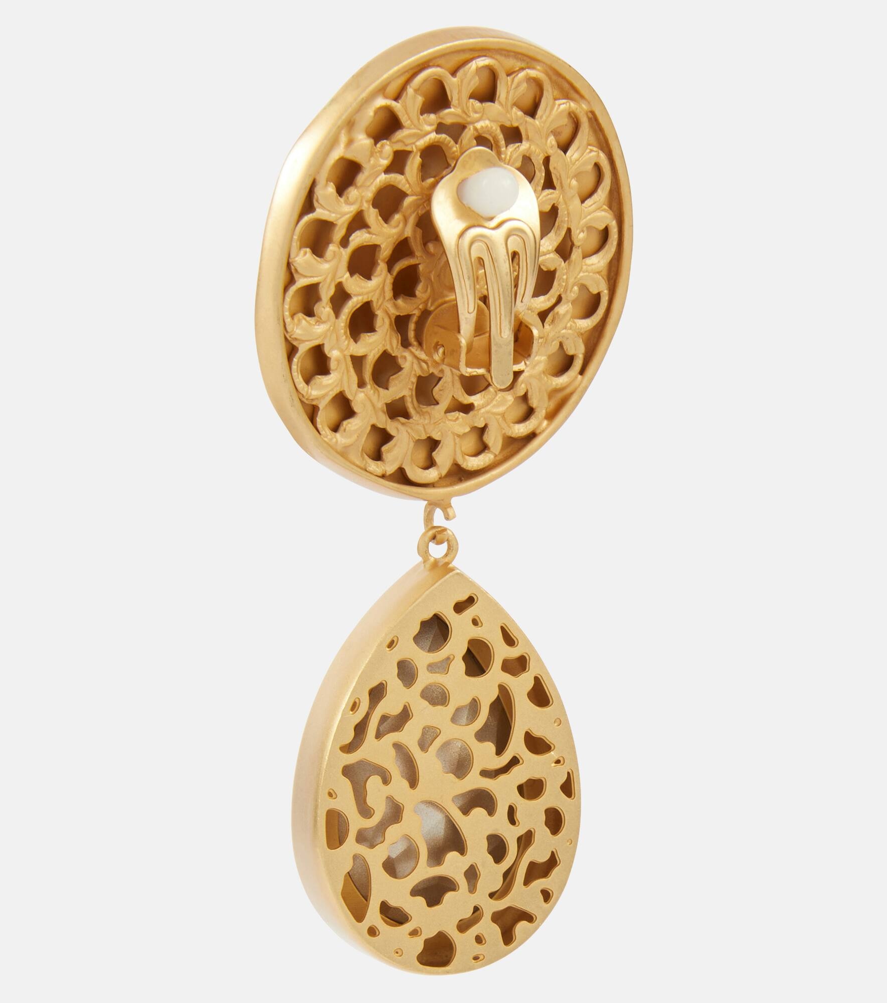 DG crystal-embellished drop earrings - 5