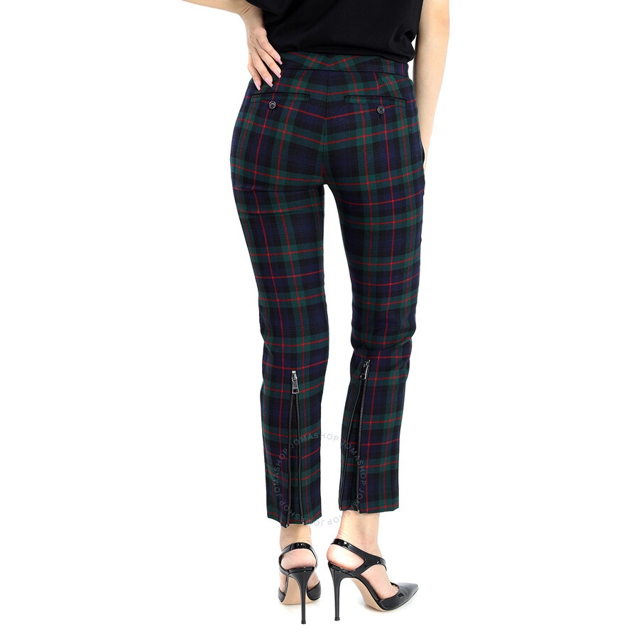 Burberry Leamington Plaid Print Pants - 5