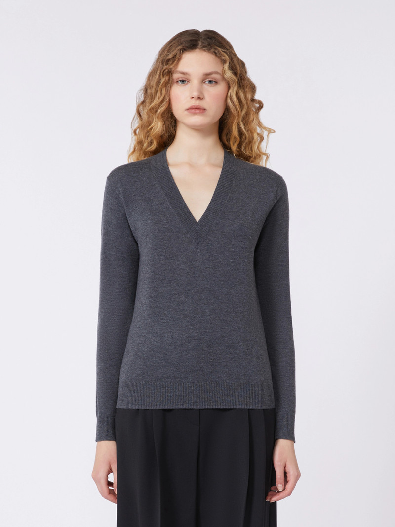 ESTREMO Wool and cashmere sweater - DARK GREY 3