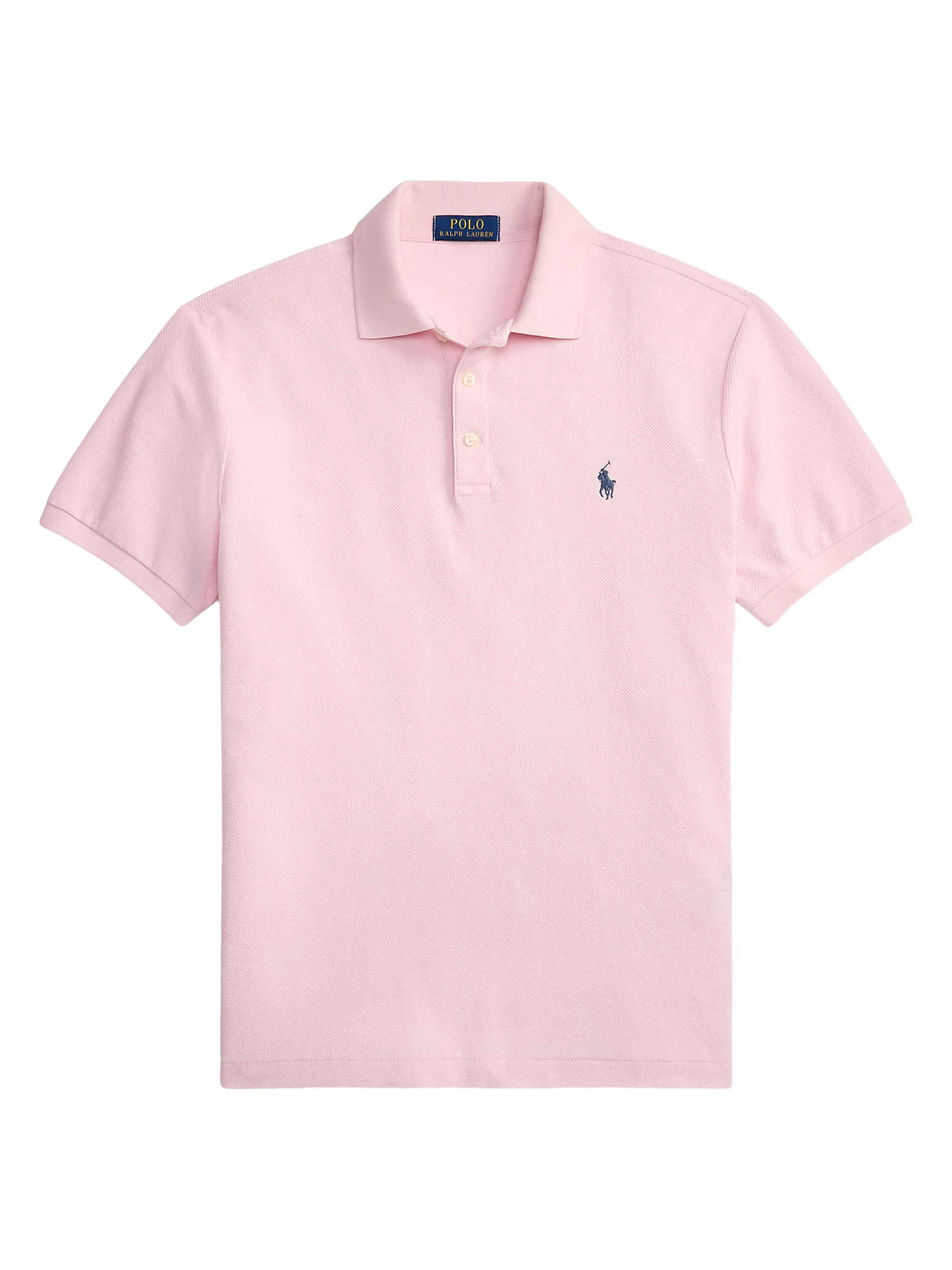 Men's Honeycomb Cotton Polo Shirt - Bath Pink - 1