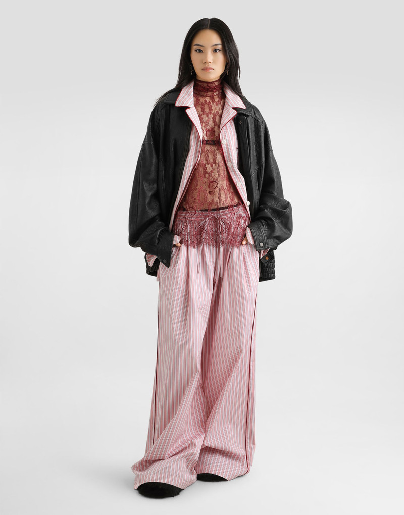 Dolce & Gabbana Single-breasted leather jacket outlook